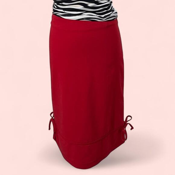 Red 579 midi skirt - Picture 1 of 4